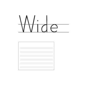 Wide double line notebook paper