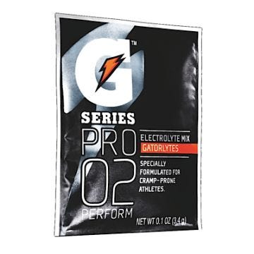Front view of 0.12 oz G Series Pro Gatorlytes 02 Perform with 20 per box