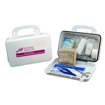 School Health 10-Person Plastic, 62-Piece Bulk First-Aid Kit, health kits
