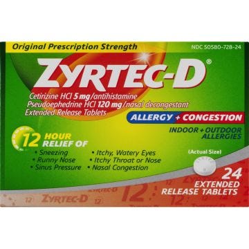 Zyrtec D 12/Box