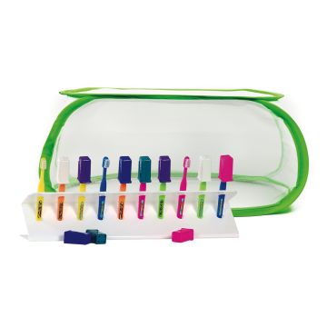 Front view of Toothbrush Holder and Mesh Cover