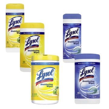 LYSOL Disinfecting Wipes - Lemon & Lime or Ocean Fresh Scent