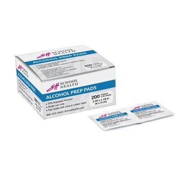 School Health Alcohol Prep Pads, 200/bx