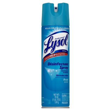Front view of 19 oz. can of Fresh Scent Lysol Disinfectant Spray 