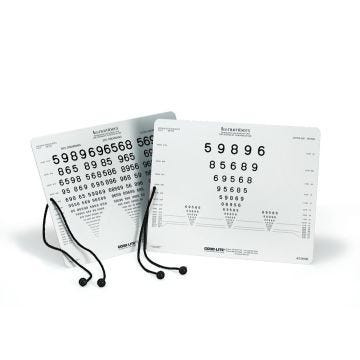 LEA Numbers Near Vision Card - 8" x 10" with Non-Stretch Measuring Cord    