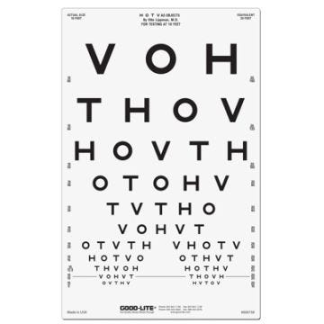 HOTV Unbreakable 9" x 14" Acuity Chart and Set