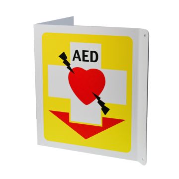 3-D Projecting AED Sign