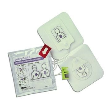 Front view of Zoll AED Plus Pedi-Padz II - Pediatric Electrode Pads (8900-0810-01)