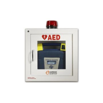 ZOLL Powerheart AED Wall Cabinet with Alarm and Strobe Light, Surface Mount (50-00392-30)
