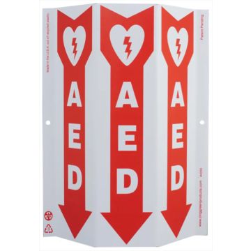 Slim AED 3-Sided Eco-Sign