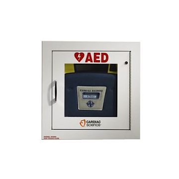 AED Wall Cabinet: Semi-Recessed