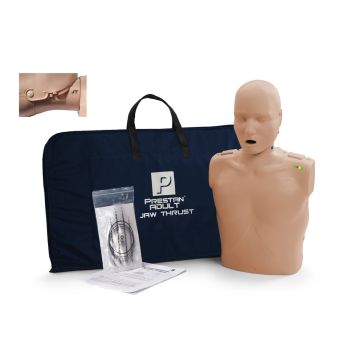 PRESTAN Adult Manikin with Jaw Thrust and CPR Monitor - Medium Skin