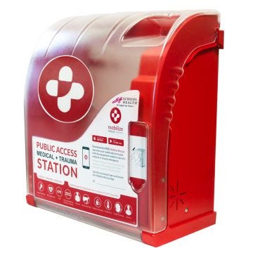 School Health/Mobilize Rescue System Public Access Bleeding Control Wall Cabinet with alarm