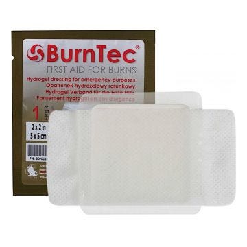Front view of 2" x 2" Burntec Burn Dressing