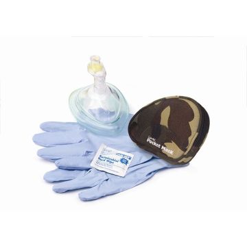 Laerdal Pocket Mask w/Gloves and Camo Soft Pack