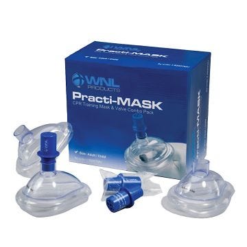 WNL Practi-MASK Adult/Child & Valve Combo Pack, 10/pack