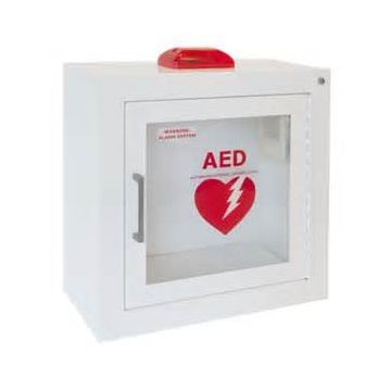 AED Wall Cabinet with Strobe Alarm - 9" Deep