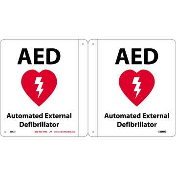 School Health Projection Style AED Wall Sign