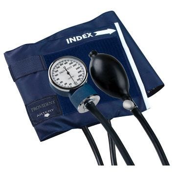 a blue provident series aneroid sphygmomanometer for an adult 
