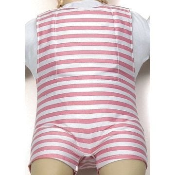 Front view of Laerdal Baby Anne Overalls with Rib Plate