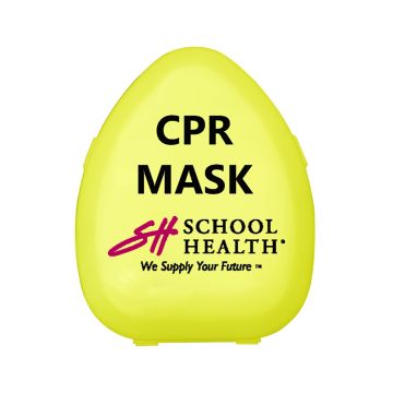 Front view of School Health Adult/Child/Infant Pocket CPR Mask in Hard Case