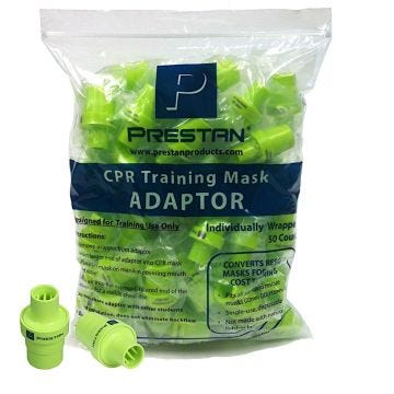 Prestan CPR Mask Adapter - Adult, 50/Bag