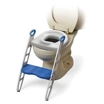 Contoured Cushie Step-Up Padded Potty Seat with Step Stool, potty step stool