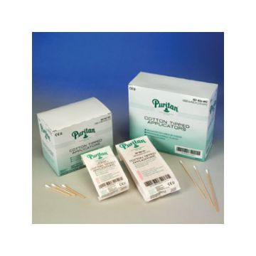 Front view of boxes of Puritan Cotton Tip Applicators