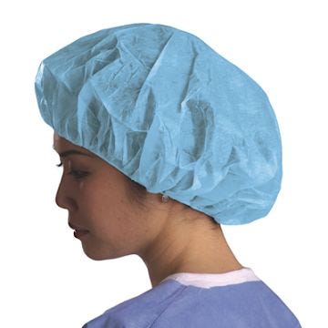 Front view of box of 100 Bouffant Cap Headcovers 