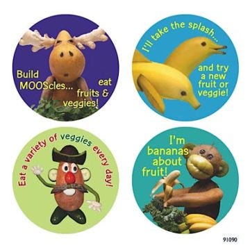 Foodscapes Stickers, 200/roll