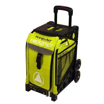 MobileAid EASY-Roll Emergency Response Cart [Load-Your-Own] - Safety Green (31590)