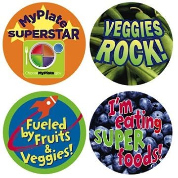 Front view of Healthy Eating Stickers