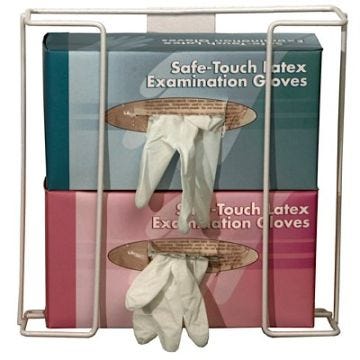 Front view of Wire Double Glove Box Holder