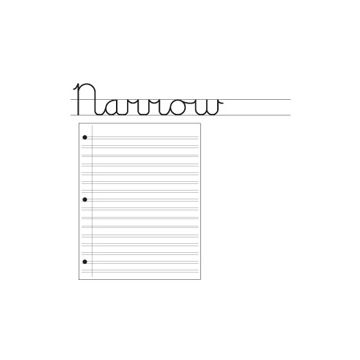 Narrow Double Line Notebook Paper