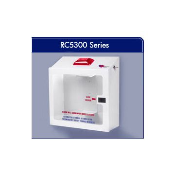 HeartStation RC5300R Semi-Recessed AED Cabinet - with Audible Alarm and Strobe Light, Recessed