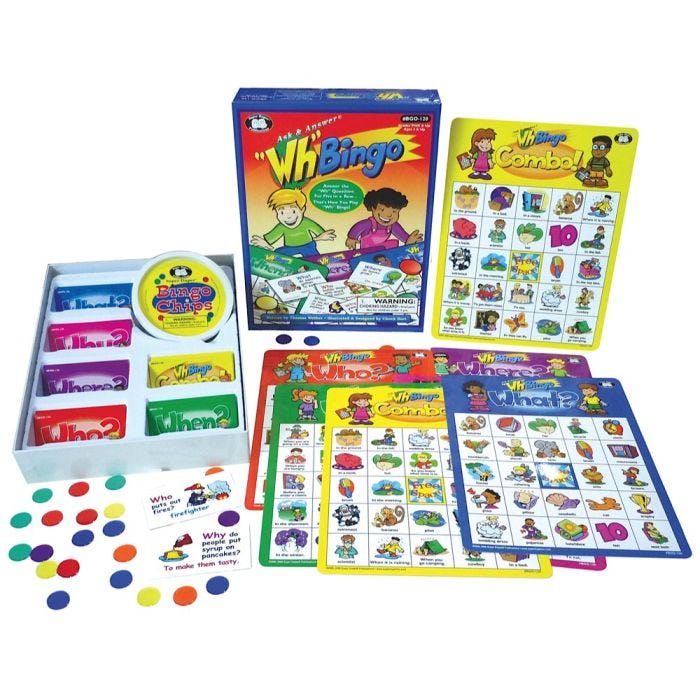 Ask & Answer Wh Bingo Ask & Answer Wh Bingo