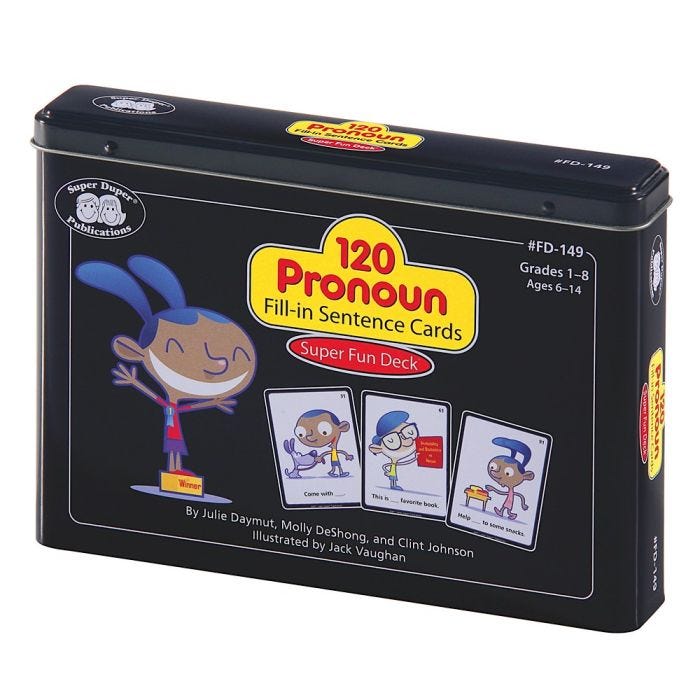 120 Pronoun Fill-In Cards Super Fun Deck 120 Pronoun Fill-In Cards Super Fun Deck