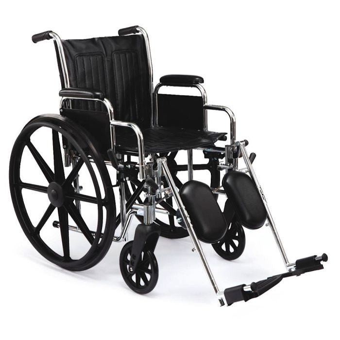 School Health Wheelchair 18" with Detachable Elevating Leg Rests School Health Wheelchair 18" with Detachable Elevating Leg Rests