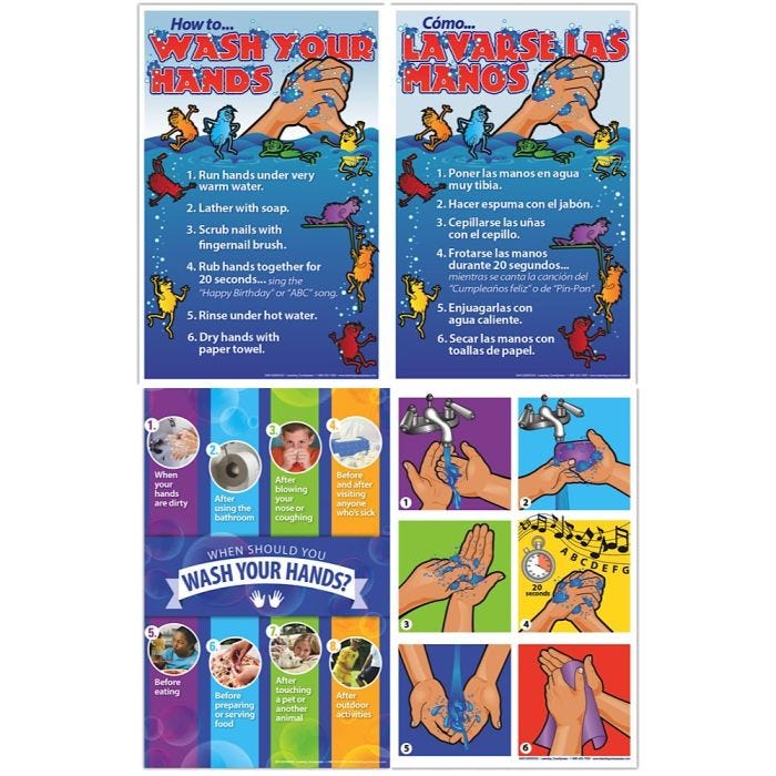 The Hand Washing Poster Series, washing hands poster The Hand Washing Poster Series, washing hands poster