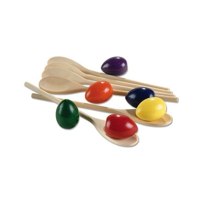 Rainbow Egg & Spoon Set Rainbow Egg & Spoon Set
