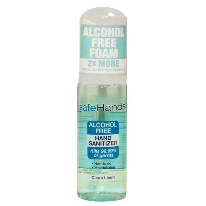 safeHands Alcohol Free Foam Hand Sanitizer - 1.75 oz., Clean Linen