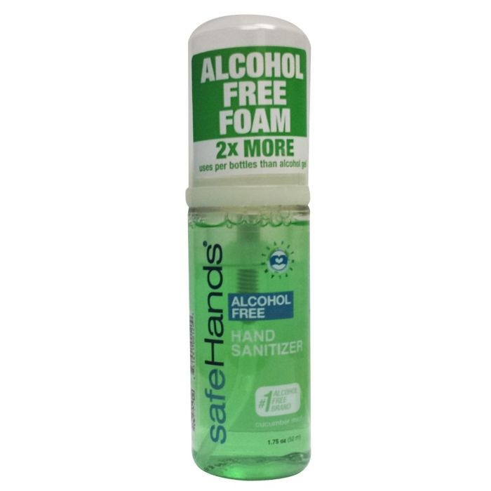 safeHands Alcohol Free Foam Hand Sanitizer - 1.75 oz., Cucumber Mint