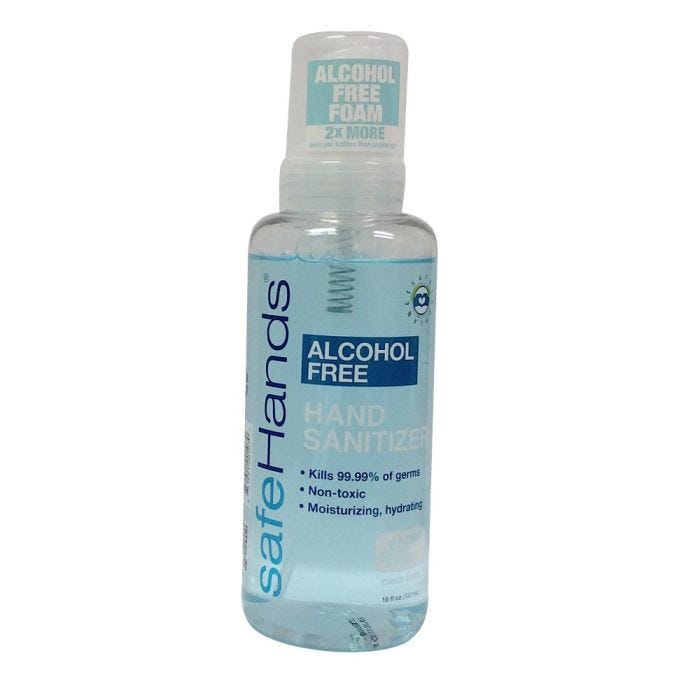 safeHands Alcohol Free Foam Hand Sanitizer - 18 oz., Clean Linen