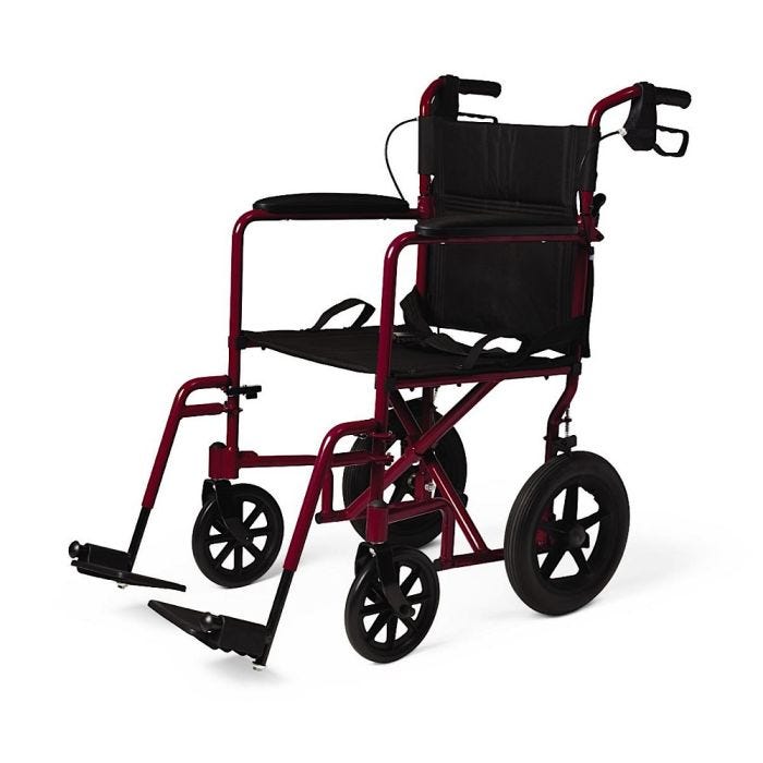 Aluminum Transport Chair with 12" Rear Wheels Aluminum Transport Chair with 12" Rear Wheels