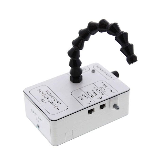 White box with black lettering White box with black lettering