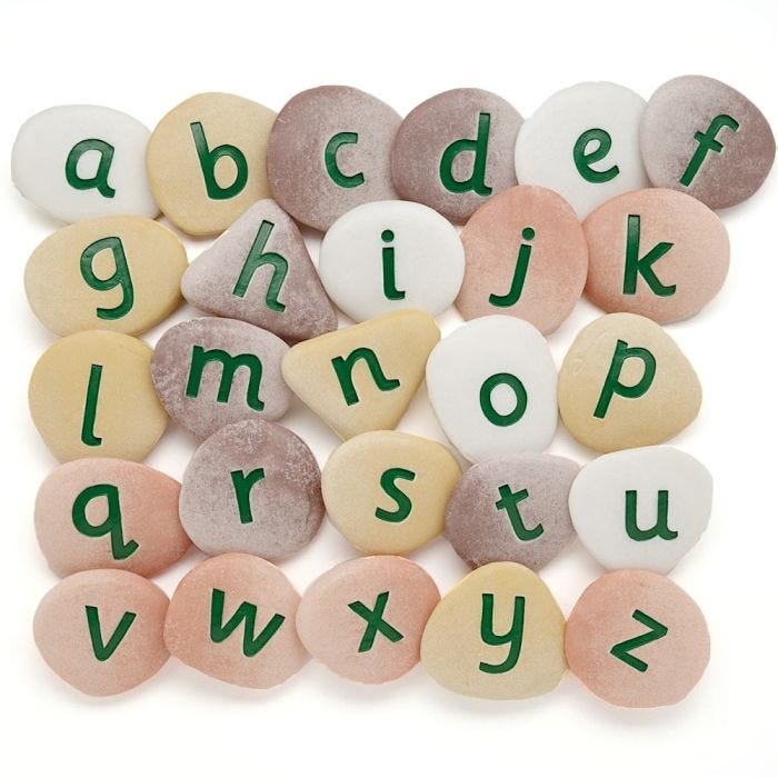 Jumbo Alphabet Pebbles, Set of 26 Jumbo Alphabet Pebbles, Set of 26
