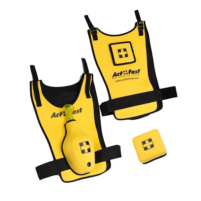 Act+Fast Medical Anti-Choking Yellow Trainer For School Age Children - Single Act+Fast Medical Anti-Choking Yellow Trainer For School Age Children - Single