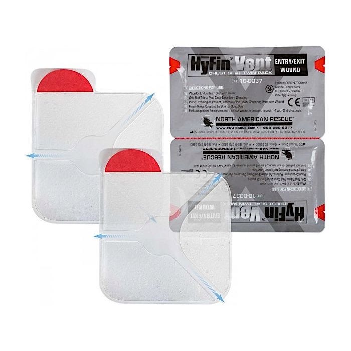 North American Rescue Hyfin Vent Chest Seal, 2/Pack North American Rescue Hyfin Vent Chest Seal, 2/Pack