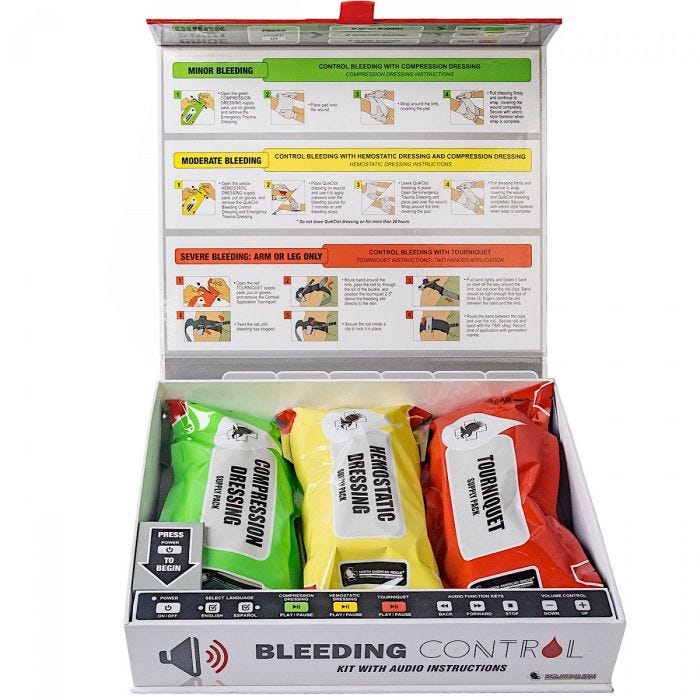 Bleeding Control Kit with Audio Instructions Bleeding Control Kit with Audio Instructions