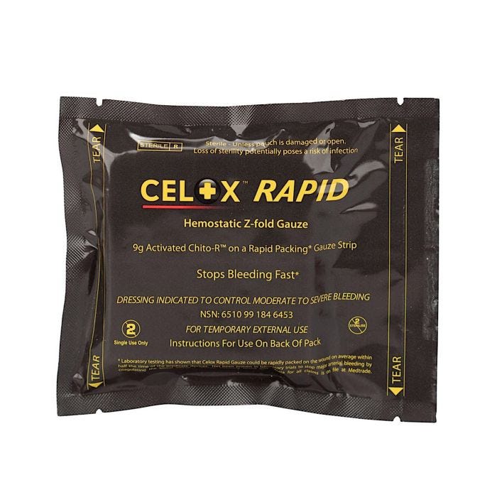 Celox 5' Z Fold Rapid Blood Clotting Gauze Celox 5' Z Fold Rapid Blood Clotting Gauze